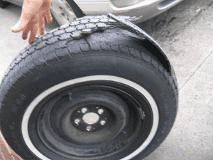 delaminated tire