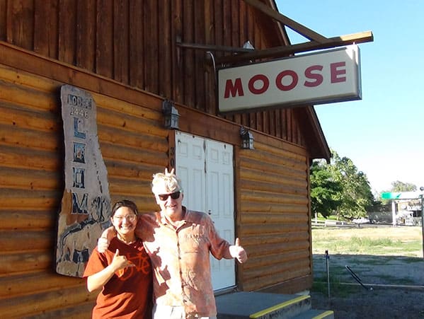 Above is a picture of me and my daughter at one of the few remaining Moose Lodges in the US, taken last month in Idaho, US.